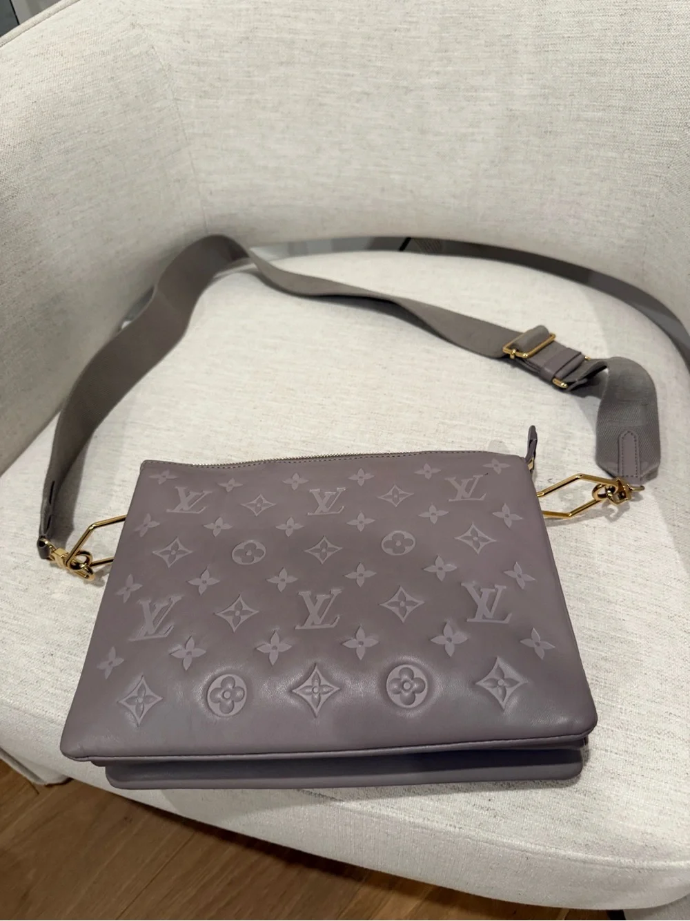 Louis Vuitton Coussin PM Taupe Monogram Lambskin Bag